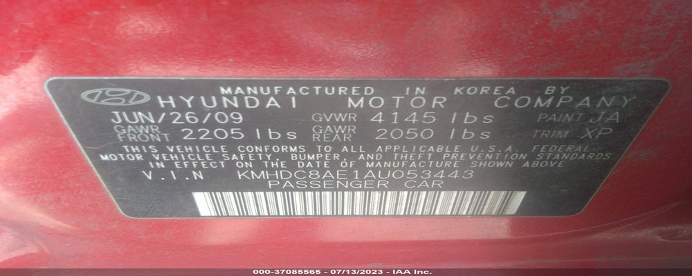 KMHDC8AE1AU053443 2010 HYUNDAI ELANTRA TOURING photo no. 9