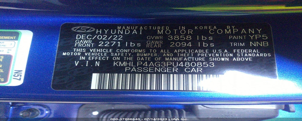 KMHLP4AG3PU480853 2023 HYUNDAI ELANTRA photo no. 9