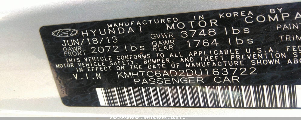 KMHTC6AD2DU163722 2013 HYUNDAI VELOSTER photo no. 9
