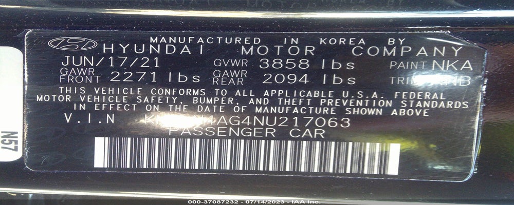 KMHLN4AG4NU217063 2022 HYUNDAI ELANTRA photo no. 9