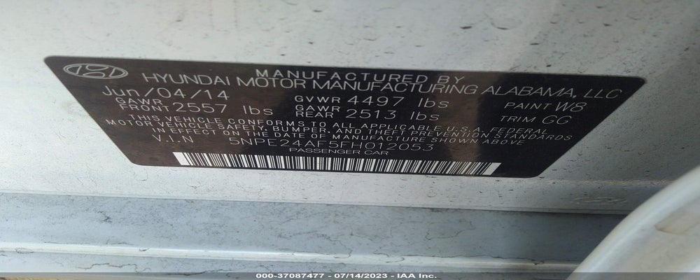 5NPE24AF5FH012053 2015 HYUNDAI SONATA photo no. 9