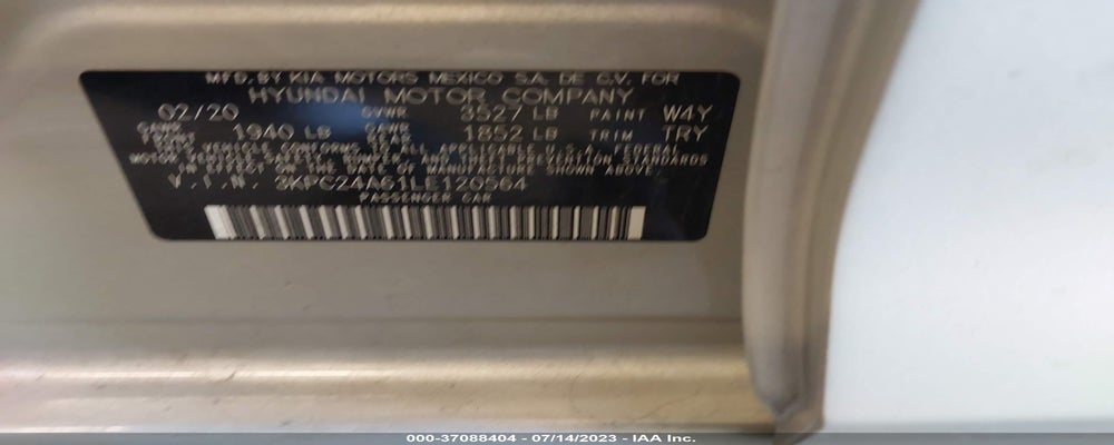 3KPC24A61LE120564 2020 HYUNDAI ACCENT photo no. 9