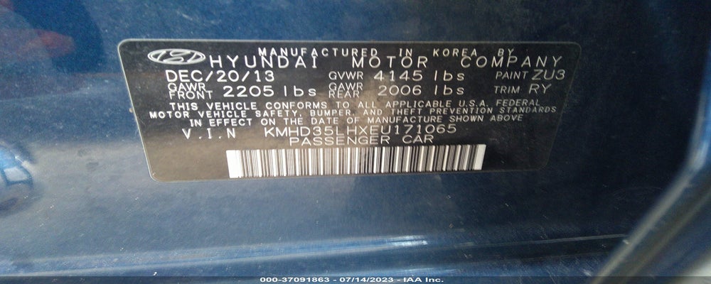 KMHD35LHXEU171065 2014 HYUNDAI ELANTRA GT photo no. 9