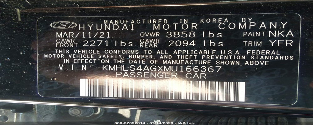 KMHLS4AGXMU166367 2021 HYUNDAI ELANTRA photo no. 9