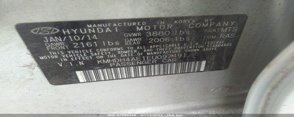 KMHDH4AE1EU097491 2014 HYUNDAI ELANTRA photo no. 9