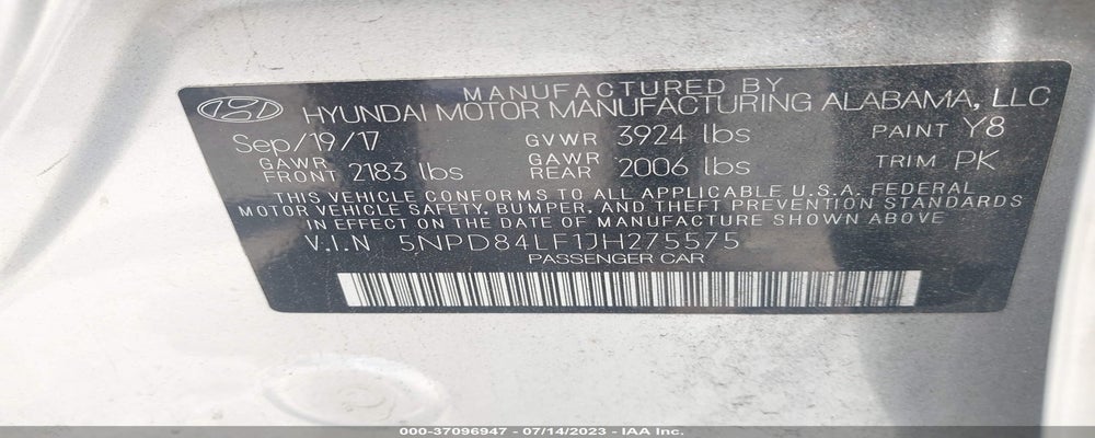 5NPD84LF1JH275575 2018 HYUNDAI ELANTRA photo no. 9