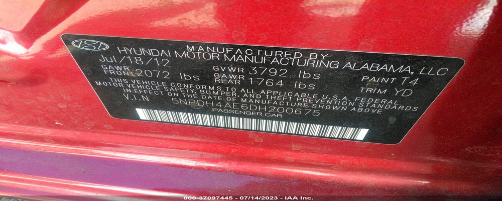 5NPDH4AE6DH200675 2013 HYUNDAI ELANTRA photo no. 9