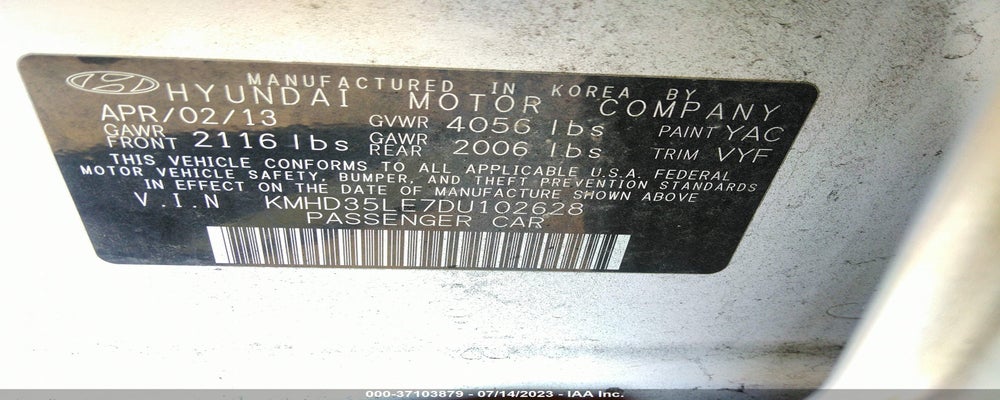 KMHD35LE7DU102628 2013 HYUNDAI ELANTRA GT photo no. 9