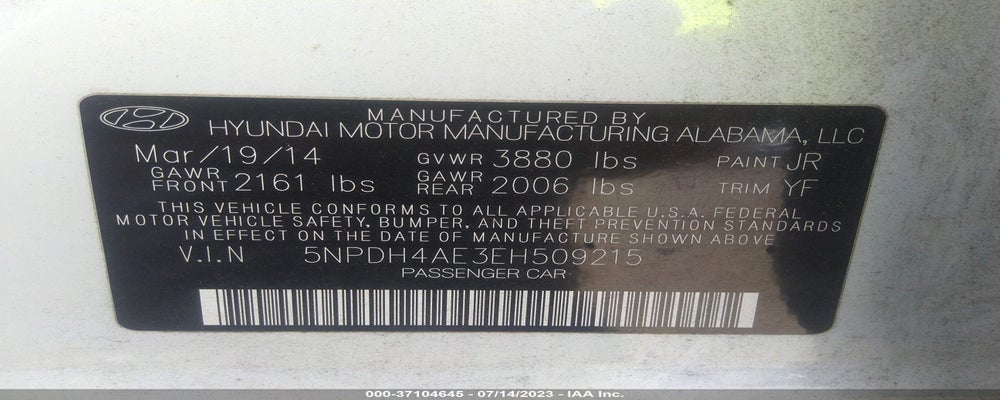 5NPDH4AE3EH509215 2014 HYUNDAI ELANTRA photo no. 9