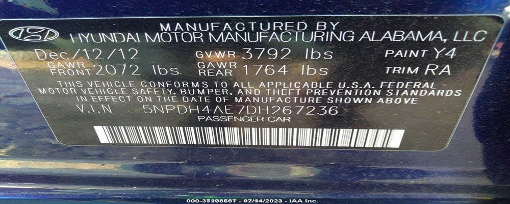 5NPDH4AE7DH267236 2013 HYUNDAI ELANTRA photo no. 9