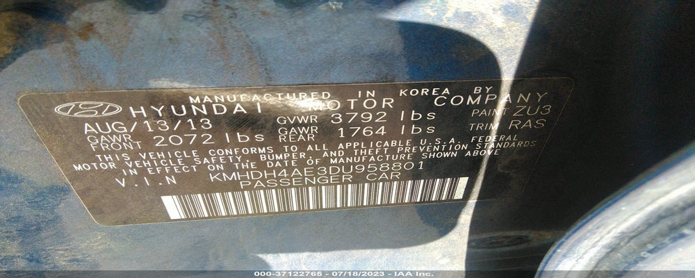 KMHDH4AE3DU958801 2013 HYUNDAI ELANTRA photo no. 9