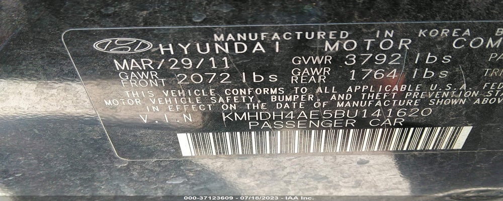 KMHDH4AE5BU141620 2011 HYUNDAI ELANTRA photo no. 9