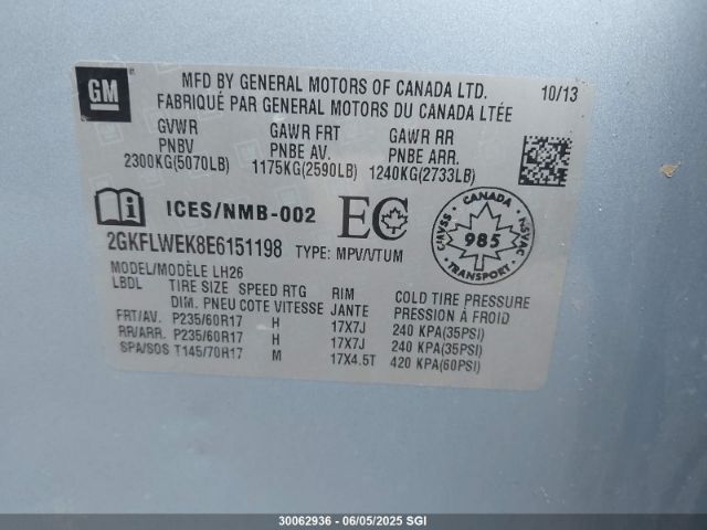 2GKFLWEK8E6151198 GMC lea - flex fuel (gas/alc), aluminum, high output