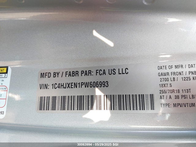 1C4HJXEN1PW606993 Jeep 2023