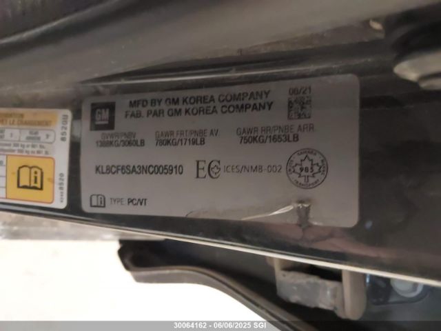 KL8CF6SA3NC005910 Chevrolet Spark 2lt