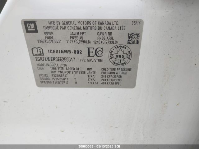 2GKFLWEK8E6359517 GMC Terrain Sle