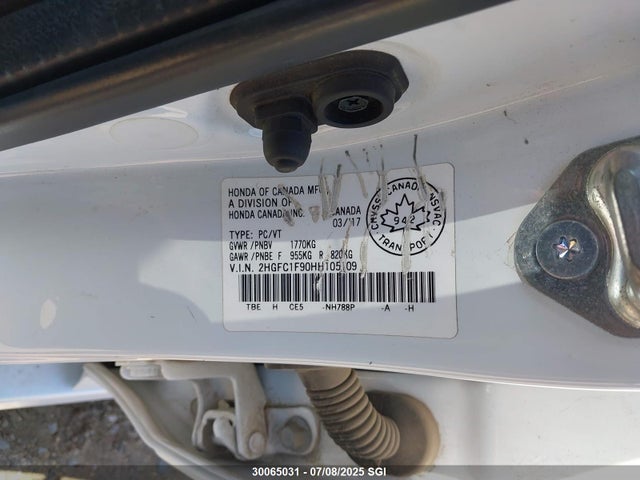2HGFC1F90HH105109 Honda l15b7