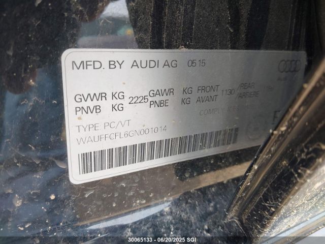 WAUFFCFL6GN001014 Audi 2016