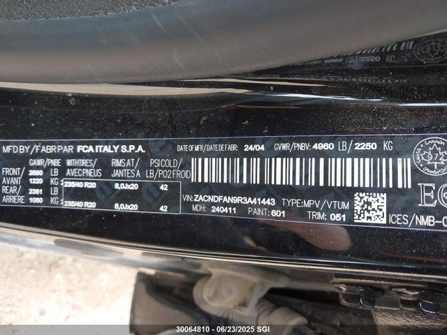 ZACNDFAN9R3A41443 Dodge Hornet Gt