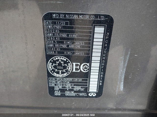 Infiniti QX55 2024 3PCAJ5KR5RF108168 Image 9