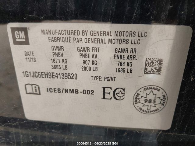 1G1JC6EH9E4139520 Chevrolet luw