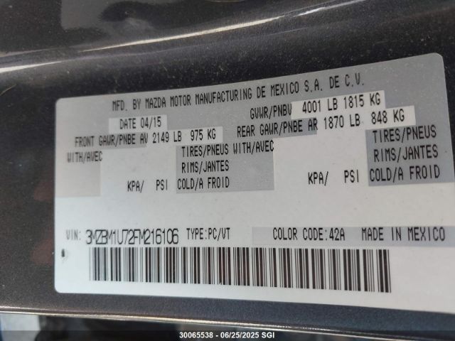 3MZBM1U72FM216106 Mazda pe