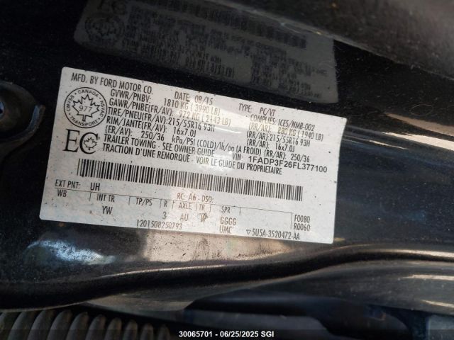 1FADP3F26FL377100 Ford 2015