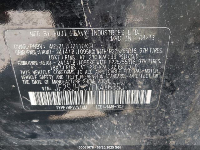 JF2SJHLC7EH436350 Subaru 2.5turbo c0
