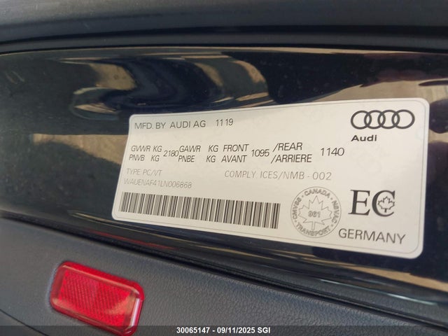 Audi A4 2020 WAUENAF41LN006868 Image 9
