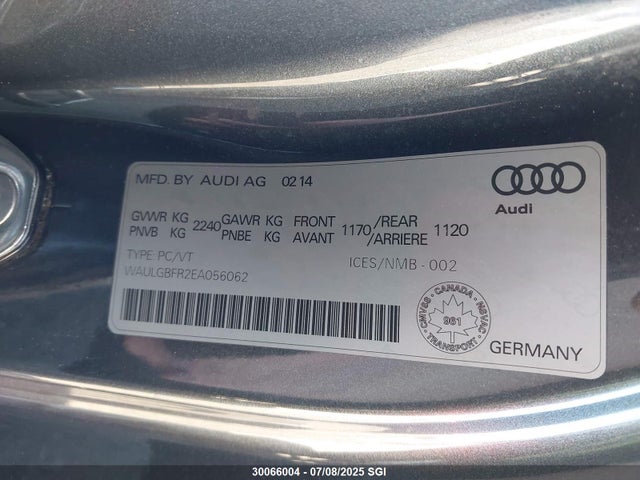 WAULGBFR2EA056062 Audi 2014
