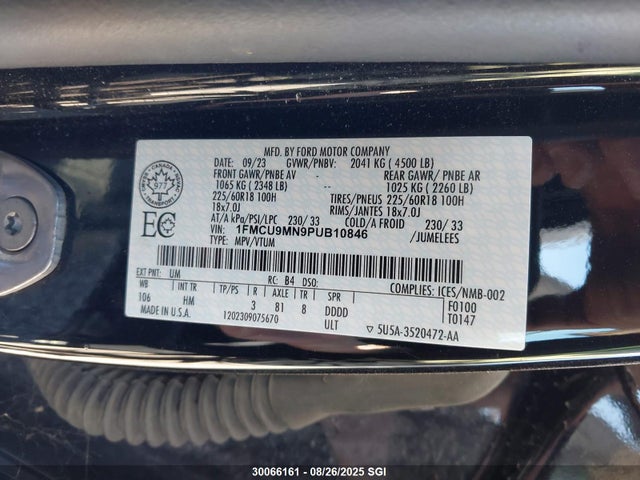 Ford dragon gtdi 2023 1FMCU9MN9PUB10846 Image 9