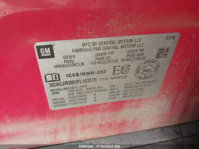 3GNCJRSB9FL183575 Chevrolet LUV