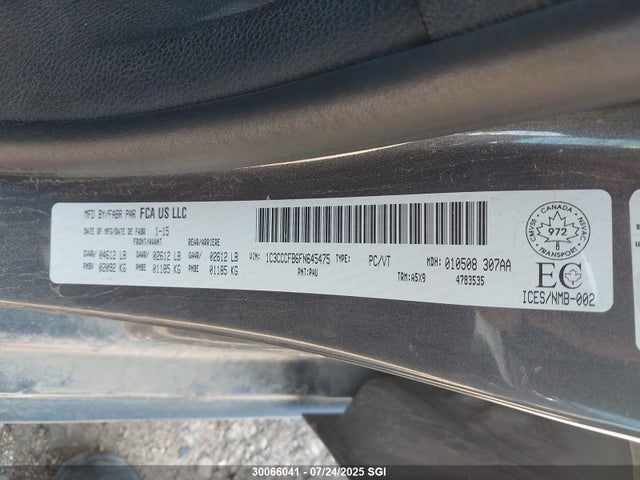1C3CCCFB6FN645475 Chrysler 2015