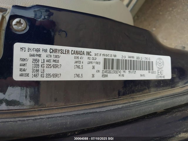 2C4RDGBG1ER282743 Dodge Grand Caravan