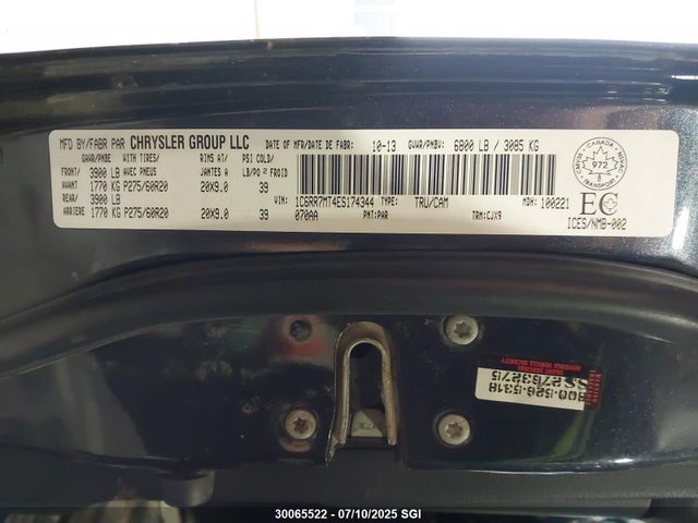RAM 1500 2014 1C6RR7MT4ES174344 Image 9