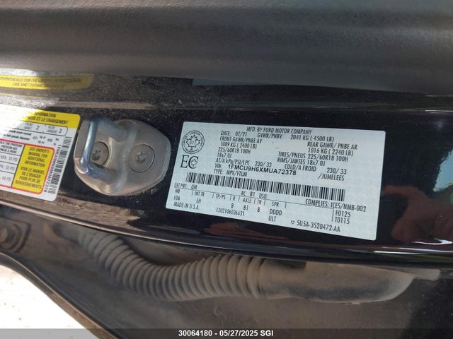 1FMCU9H6XMUA72378 Ford dragon di tc