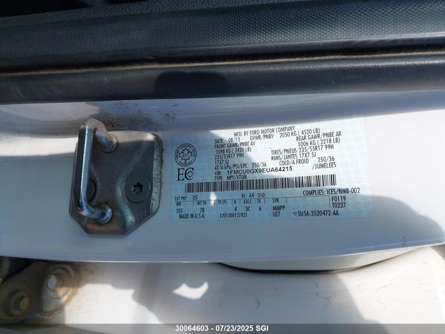 1FMCU0GX9EUA64215 Ford 2014