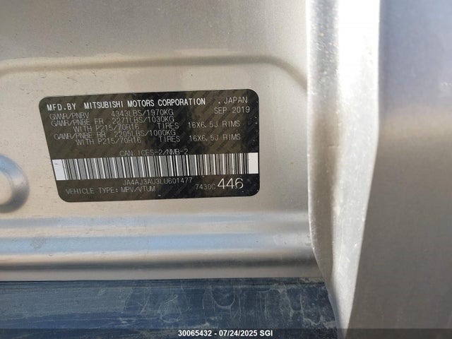 Mitsubishi mivec 2020 JA4AJ3AU3LU601477 Image 9