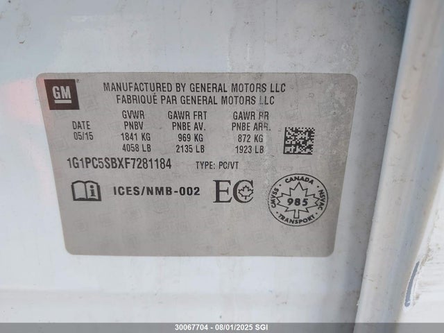 1G1PC5SBXF7281184 Chevrolet LUV