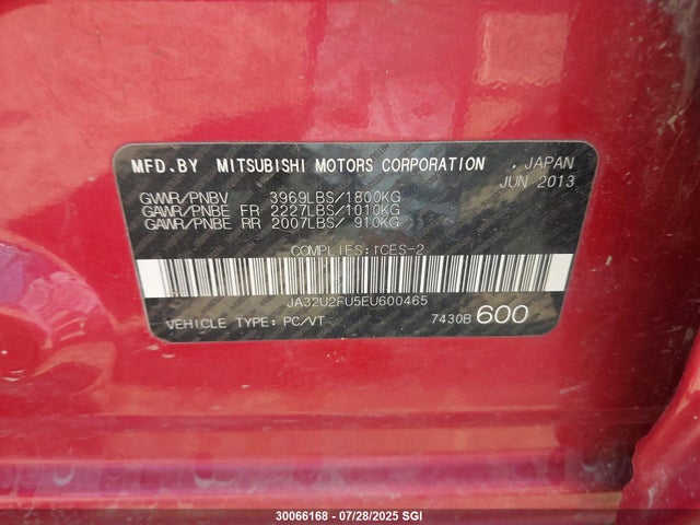 JA32U2FU5EU600465 Mitsubishi dohc mivec