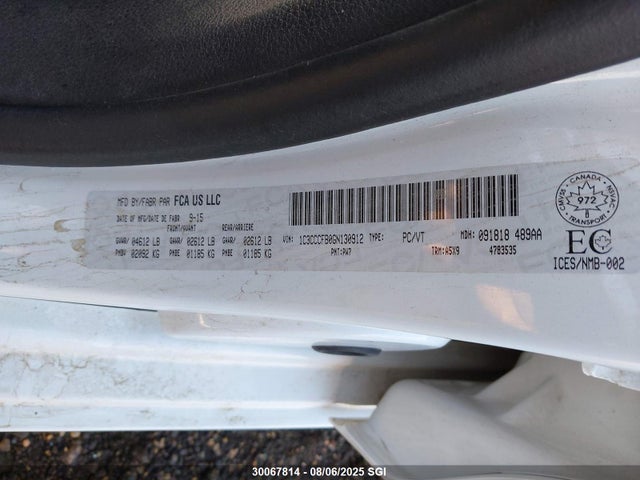 1C3CCCFB0GN130912 Chrysler 2016