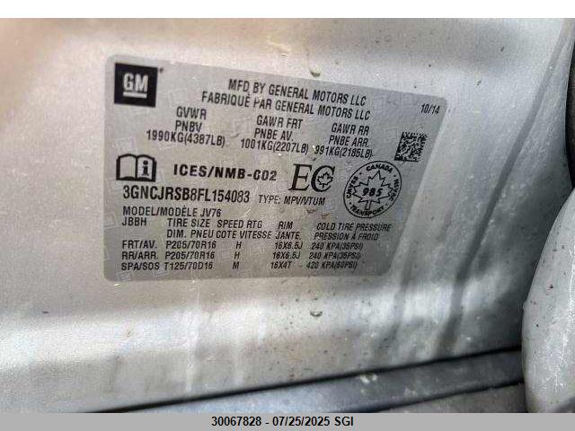 Chevrolet LUV 2015 3GNCJRSB8FL154083 Image 8