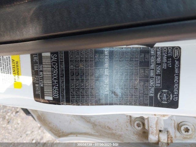 SALCP2RXXJH745600 Land Rover aj20p