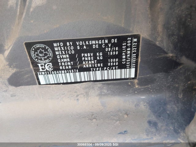 3VW217AU4HM015574 Volkswagen 1.8 tsi