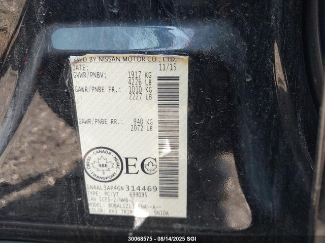 1N4AL3AP4GN314469 Nissan 2016