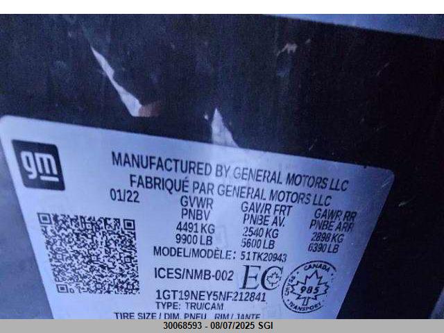 GMC l5p 2022 1GT19NEY5NF212841 Image 6