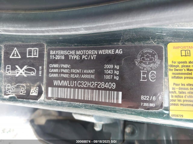 Mini Clubman 2017 WMWLU1C32H2F28409 Image 9