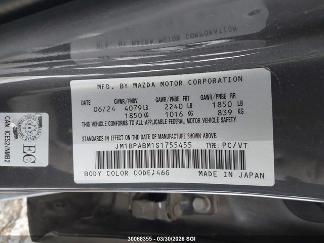 Продаж на аукціоні авто 2025 Mazda 3 Select Sport, vin: JM1BPABM1S1755455, номер лоту: 30068355