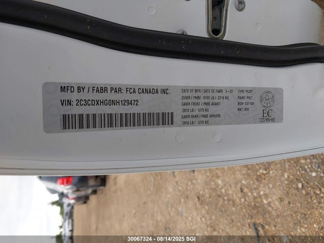 2C3CDXHG0NH129472 Dodge Charger