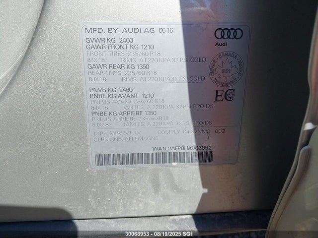 WA1L2AFP8HA003052 Audi 2.0t